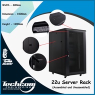 22u Server Rack/Cabinet Rack/Network Rack - Assembled and Unassembled (600x1000x1200) With PDU, Serv