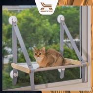 LH Cats Sleeping Hammock Window Cats Wood Hanging with Stand Foldable Bed Suction Wooden Supplies Pe