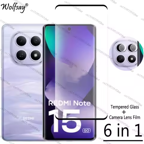 Full Cover Tempered Glass For Xiaomi Redmi Note 15 Screen Protector For Redmi Note 15 5G Camera Glas