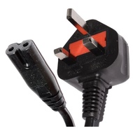 Power Cable 3 pin UK to IEC320 C7 Figure 8 50cm