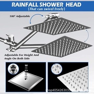 Set Stainless Steel Top Spray Dual American Style Adjustable Multi-Function with Spray Gun Shower Sp