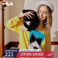 【张艺兴同款】FILA x Pepe Shimada斐乐情侣卫衣男女同款卫衣春秋季宽松连帽卫衣 阳光黄-YE 170/92A/M