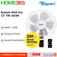 Toyomi Remote Wall Fan 12" FW 3614R