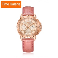 Alexandre Christie ALCW9205BFLRGLNPN Gold Dial with Pink Leather Strap Analog Women's Watch