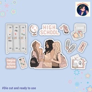 School Fashion Girl Stickers For Planners, Laptops, Journals, Tumblers EC-1349