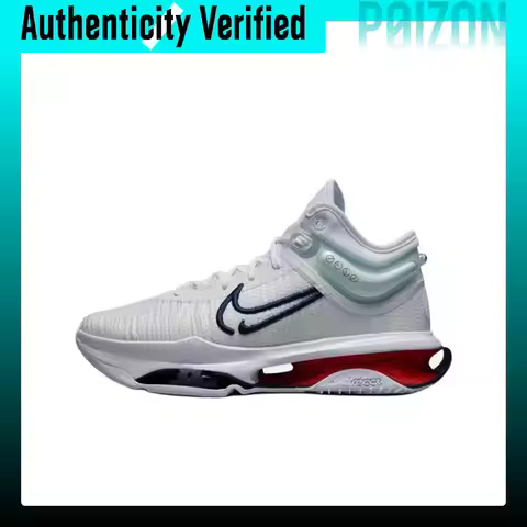 Nike Air Zoom G.T. Jump 2 Mid top Basketball Shoes Men's White Cyan Red DJ9432-100