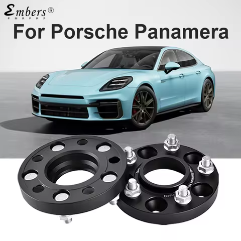 Embers For Porsche Panamera PCD 5x130 CB 71.6 M14x1.5 Forged Aluminum Black Wheel Spacers Hub Adapte