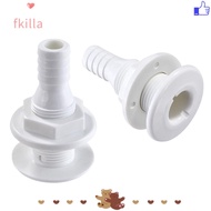 FKILLA Thru Hull Fitting, 3/4 inch White Thru Hull Fittings for Boats, Easy to Use 19mm Boat Accesso