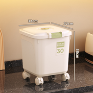 Rafayel  กล่องเก็บข้าวสาร ลังข้าวสาร  15/25 kg ถังเก็บเม็ดข้าวสาร ลังเก็บอาหารแห้ง ปิดผนึกป้องกันควา