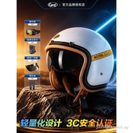 CYRIL CYRIL Retro Half Helmet Motorcycle Three Quarter Four Helmet Men Women Scooter Cruise Retro He