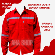 Baju Kerja Safety MERAH - Ukuran M - Wearpack Safety Merah