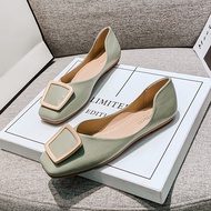 Daphne Summer Pea Shoes - Soft Sole, Square Toe, All-Match Style