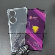 OPPO A98 5G / Oppo A98 5G Case and Tempered Glass - TSCS Shockproof Transparent Type
