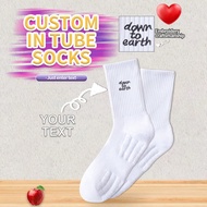 1 Pair Embroidered Custom Men's Sports Socks, Personalized Custom Text Socks For Handsome Guys & Bea