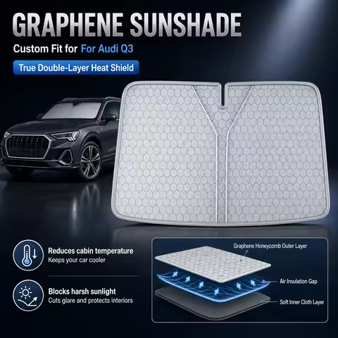 For Audi Q3 Graphene Windshield Sunshade Custom Fit Car Sunshade UV Sun Protection Car Interior Acce