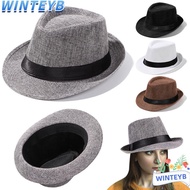 WINTEYB Beach Sun Hat Soft Gangster Cap Felt Fedora Cap