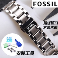 Fossil Watch Strap Steel Band Stainless Steel Butterfly Buckle Bracelet Male fossil Strap Accessories 18/20/22mm Female