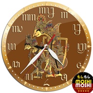 Jam dinding Wayang Rama Shinta Aksara Jawa