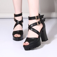 Lightweight Molded Sole High Heels with 2 Gold Buckles, Personalized Warrior Style - CG666