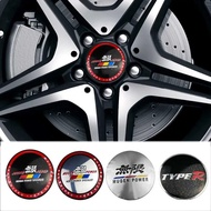 ๑4pcs Car Wheel Center Hub Caps Emblem Stickers for Honda Mugen Power Typer Civic City Odyssey V ☍Z
