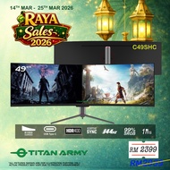 TITAN ARMY 49" Curved VA DFHD 144Hz HDR400 99%sRGB USB-C Adaptive Sync Ultrawide 32:9 Gaming Monitor