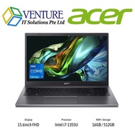 [13th Gen Intel Core i7-1355U] Acer Aspire 5 | A515-58P-75KT/15.6 Inches FHD Laptop/16GB/512GB/2Y Warranty