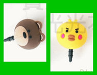 【年終衝評價不挑款10元】韓國COCORONI立體動物頭2用式耳機塞 防塵塞iPhoneiPadHTCSAMSUNG