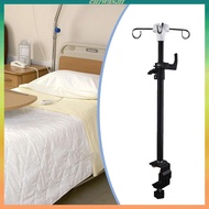 [Chiwanji1] IV Pole Table Clamp Feeding Tube Holder with 4 Hooks Clinics Drip Bag Stand