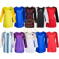 Fifa World Cup Long Sleeve Women's Muslim Jersey / Blouse Muslimah Long Sleeves Football MSMG