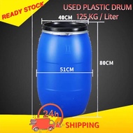 (READY STOCK) Tong Drum / Tong Drum Biru/Tong Air/Open top Drum 125 Liter - 2nd Hand Used
