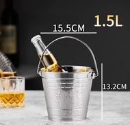 Xô Đá inox quai - XÔ ƯỚP LẠNH CHẤT LIỆU INOX KHÔNG GỈ - KHÔNG BẠC MÀU Thùng Chứa Đá Uống Nước Ngọt B