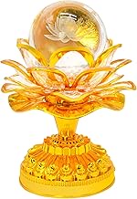 Feng Shui 1PCS LED Lotus Buddhist Lamp Color Light Buddha Song Player Lotus Crystal Colorful Lamp De