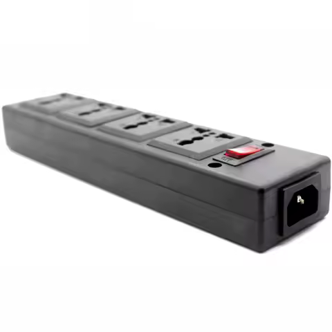 Multifunction 13A 4Jack Universal Power Outlet PDU Strip C14 Plug Adaptor UK US EU Power cord Conver