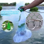 4m-6m throwing net, durable flexible rope, weight chain, hand net
