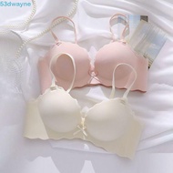 DWYANE Lace Bowknot Bra - Soft Wireless Deep V Design for Comfortable Support