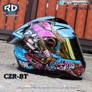 หมวกกันน็อค RD Random รุ่น CZR-BT รองรับการติดตั้งบลูทูธ Bluetooth Helmet ถอดซักได้ ฟรีถุง แถมชิวด