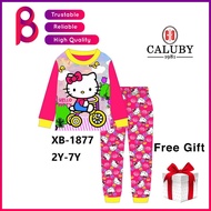 Caluby Pyjamas Kids 2 to 7 years Girls Hello Kitty Baju Tidur Hello Kitty Baju Pyjamas Hello Kitty B
