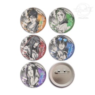 Guoman One Person's Shimoyako Famous Engraved Merchandise Tinplate Badge Mirror Keychain Anime Merch