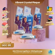 OCC 011 AWARD CRYSTAL PLAQUE