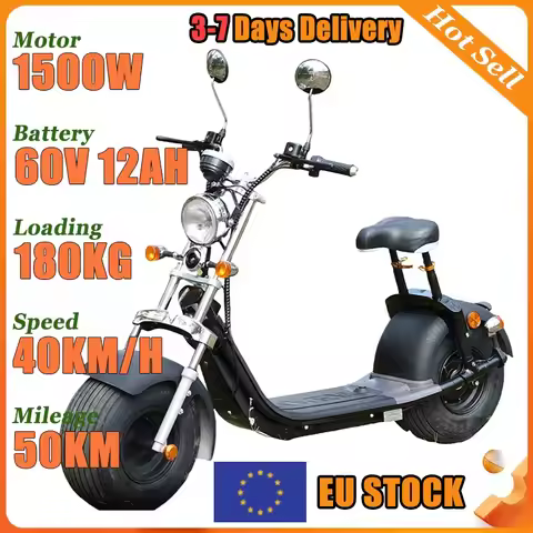 EU Warehouse Electric Scooter Spot Goods 1500W60V12AH Flowing Adult Long Life Mobility Scooter Commu