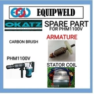 SPARE PART - OKATZ ARMATURE / STATOR COIL / CARBON BRUSH FOR PHM1100V DEMOLITION HAMMER (ORIGINAL) H