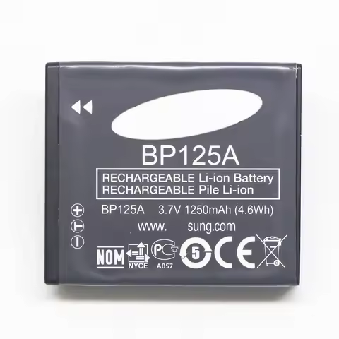 Original BP125A IA-BP125A 3.7V 1250mAh Battery For SAMSUNG HMX-M20 HMX-T10 HMX-T11 HMX-Q10 Q11 Q100