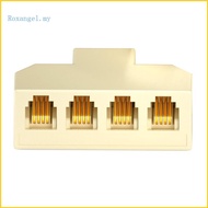 ROX 4 Way RJ11 Telephone Splitter 6P4C 6P2C RJ-11 Adapter Connecting Multiple Device