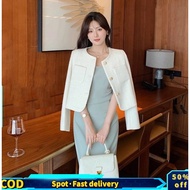 Blazer for woman Versatile White Short Suit Coat Short jacket Coat for women Outerwear Women