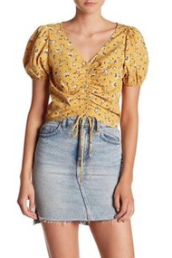 美國牌子 Abound drawstring cinched front crop top