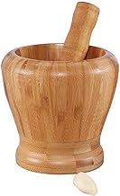 Pestle and Mortar Set, Natural Solid Wood Lightweight Pestle &amp; Mortar Set Durable, Long-Lasting &amp; Easy Cleaning Mixing Bowl,Ideal for Herbs, Spices, Ginger, Garlic Grinder &amp; Crusher,B,L mortar&amp;pestle