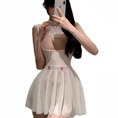 New Sweet Seductive Japanese-style Pure Desire Cat Girl Cute See-through Erotic Lingerie COS Cat Ice