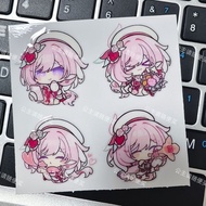 Game Honkai Impact 3rd 3D UV DTF Transfers Stickers Elysia Herrscher Of Human: Ego Printed For DIY G