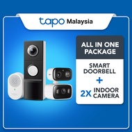【HOME SECURITY】TP-Link Tapo C246D + D235 Bundle | 2K Indoor CCTV + 2K Video Doorbell WiFi AI