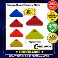 Football Training Disc Triangle – Soccer Practice Agility Cones, Portable Field Equipment for Kids &